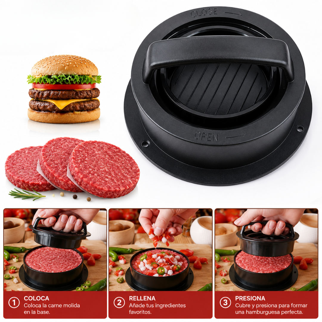 PRENSA REDONDA PARA CARNE DE HAMBURGUESA🏗️🍔
