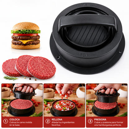 PRENSA REDONDA PARA CARNE DE HAMBURGUESA🏗️🍔