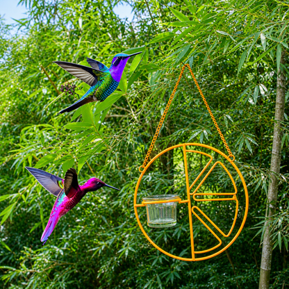 Comedero Premium 2 en 1 para Colibríes | Copa de Vidrio y Diseño de Alta Atracción🐦❤️‍🔥