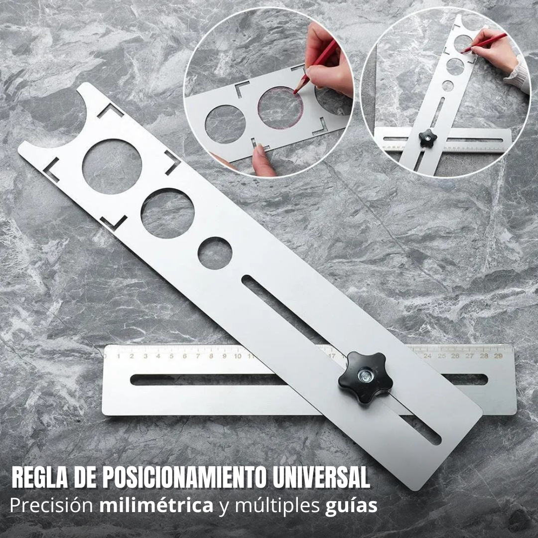 REGLA DE POSICIONAMIENTO UNIVERSAL: Precisión milimétrica y múltiples guías📐📏