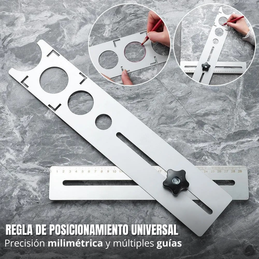 REGLA DE POSICIONAMIENTO UNIVERSAL: Precisión milimétrica y múltiples guías📐📏