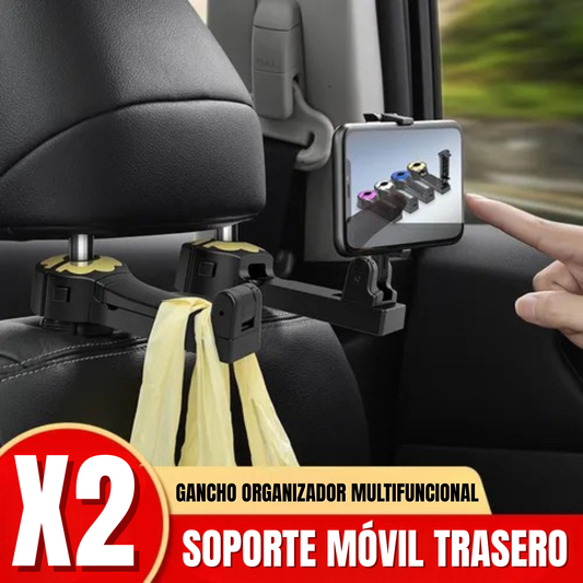 📱SOPORTE MÓVIL TRASERO: Gancho organizador multifuncional