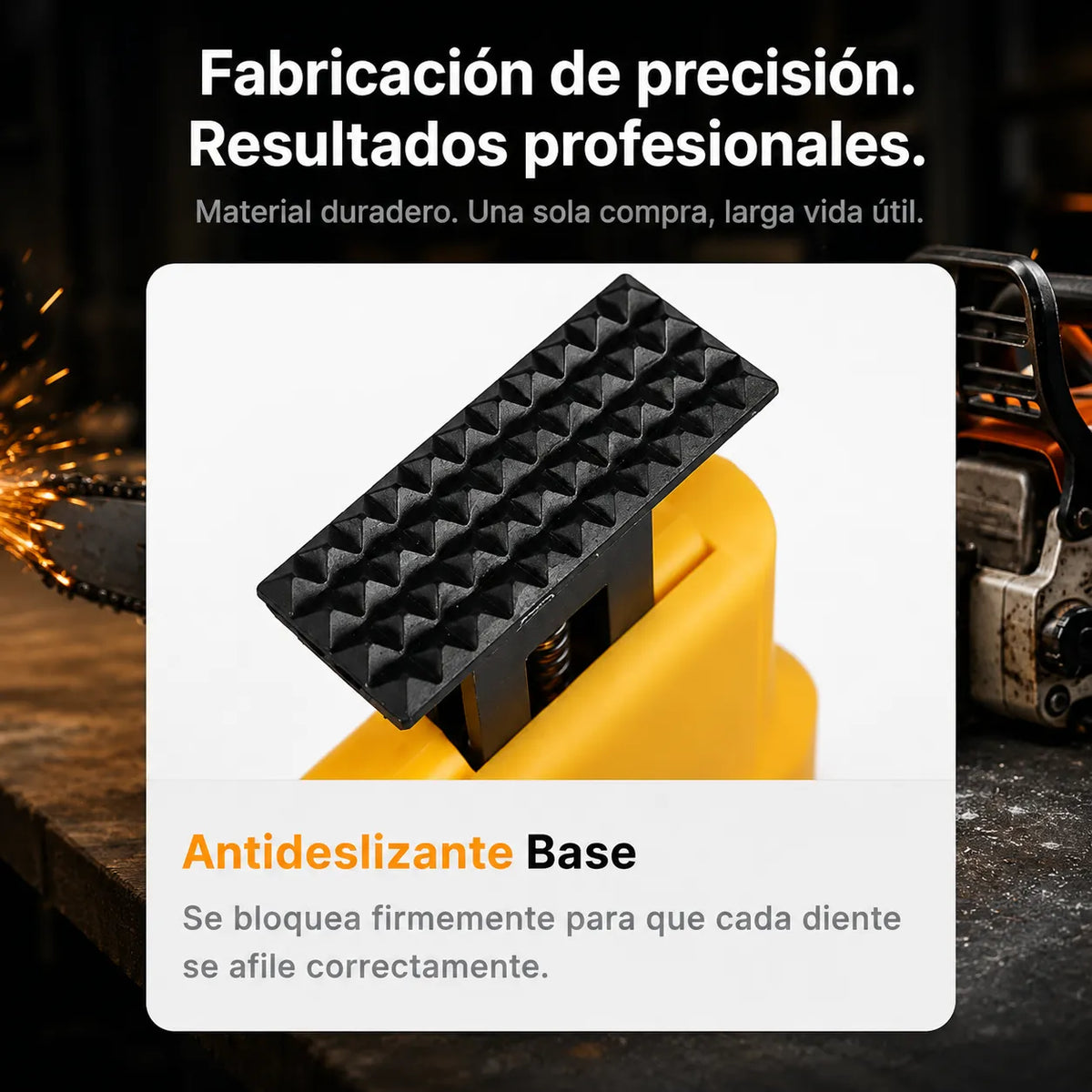 Afilador Rápido de Dientes de Motosierra Portátil+ 3 CABEZALES DE AFILADO⚙️