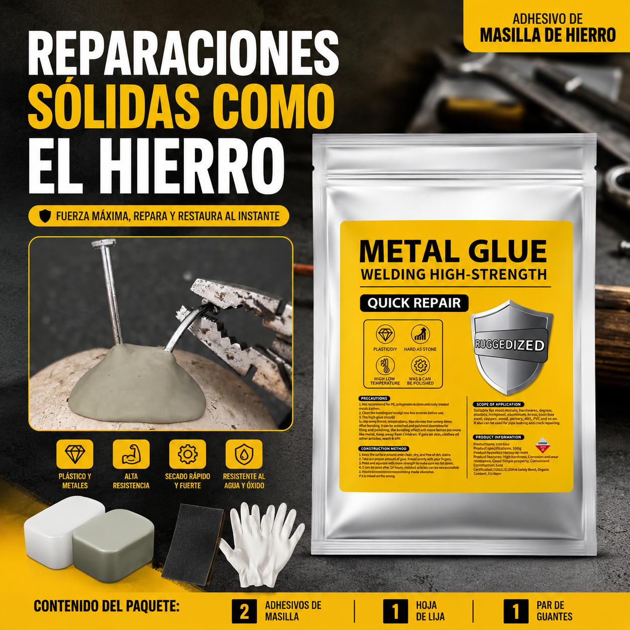 Adhesivo de Masilla de Hierro (Paquete x2)🧰