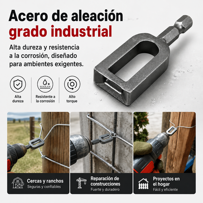 Adaptador para Torcer Alambre con Taladro (Set x2 / #9 y #11) 🚜✨