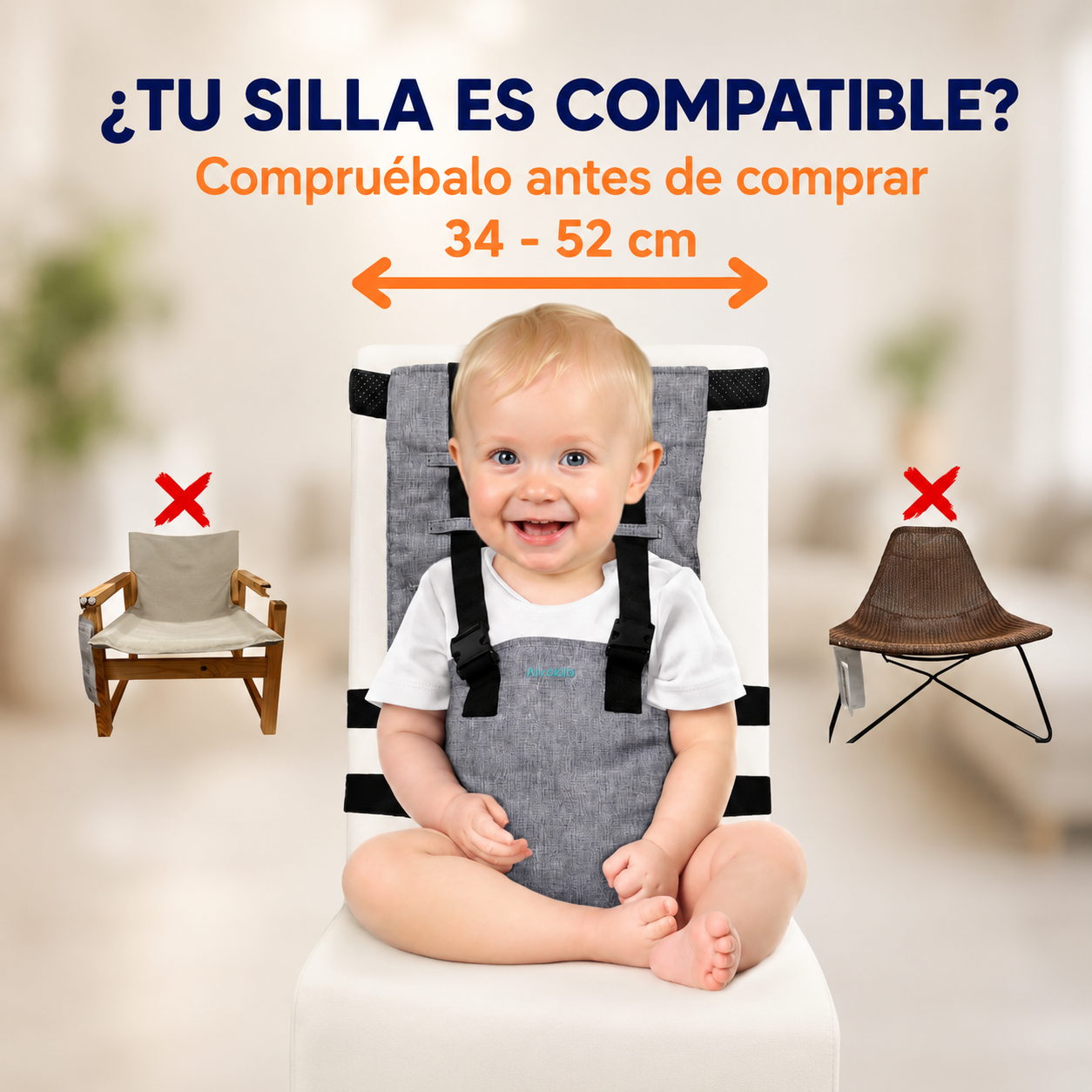 Arnés de Seguridad Portátil para Silla de Bebé🪑✨