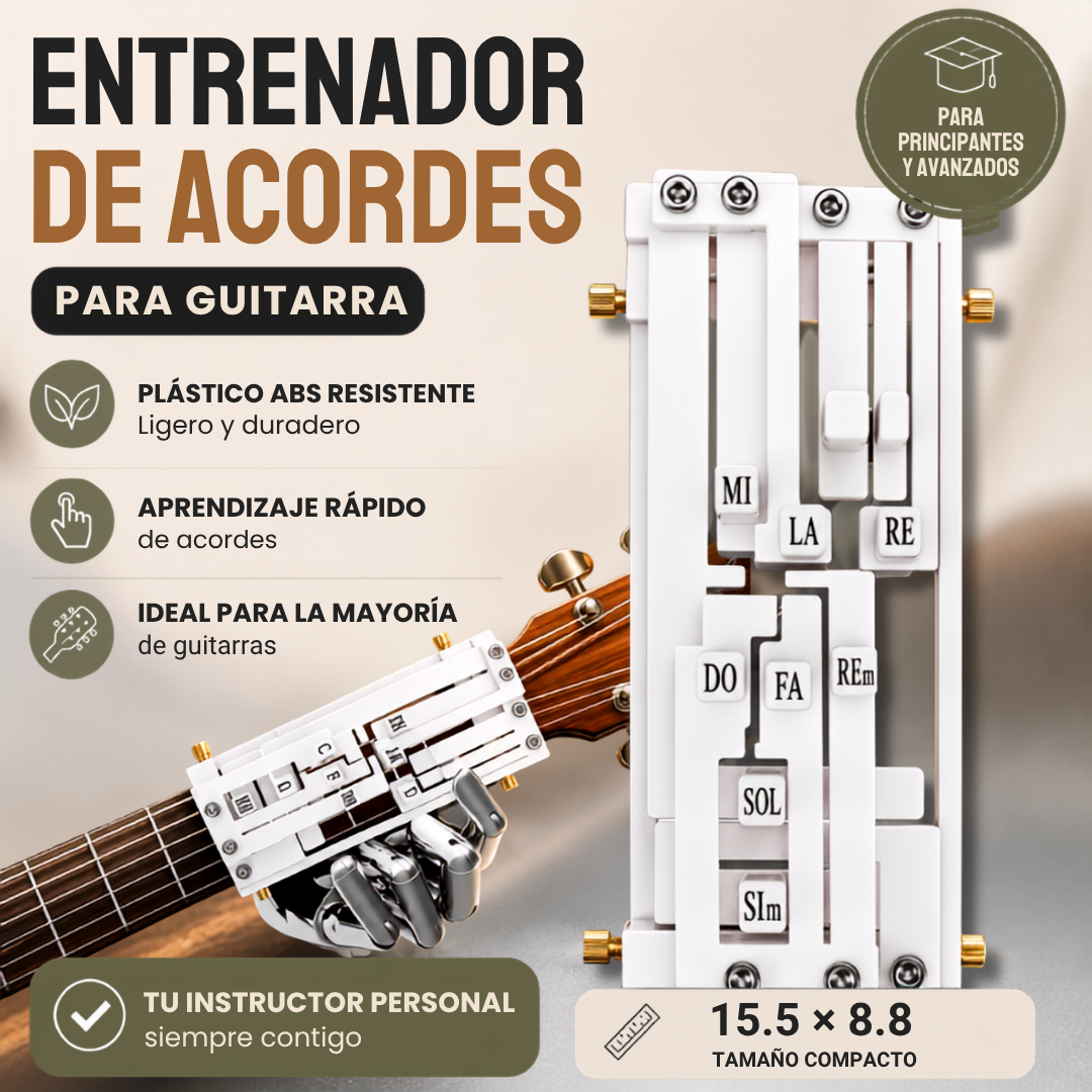 Ayudante de Acordes para Guitarra (15.5x8.8 cm / ABS) 🎵✨