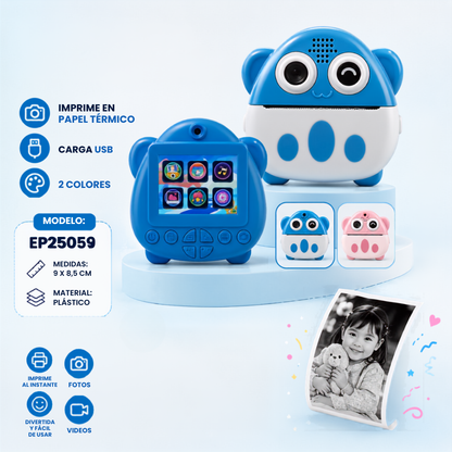 Cámara Impresora Térmica Infantil (Modelo EP25059 / Carga USB) 🎨✨