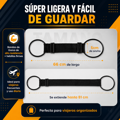 Correas de Conexión para Equipaje (Set x2 / Color Negro) 🧳✨