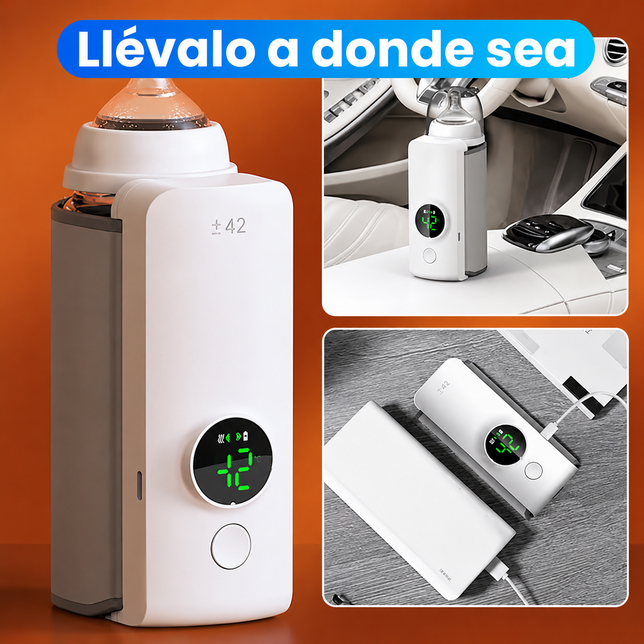 Calentador de Biberones Portátil Inalámbrico USB (8000 mAh) 👶✨