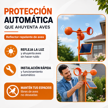 Reflector Repelente de Aves Giratorio 360°🕊️☀️