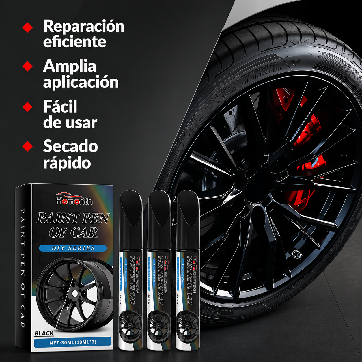 Lápiz Reparador de Arañazos para Rines y Ruedas (Oferta x3)✏️🚗