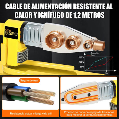 Termo Fusion Pro 1000W para Tuberías de Plástico🥽🔥