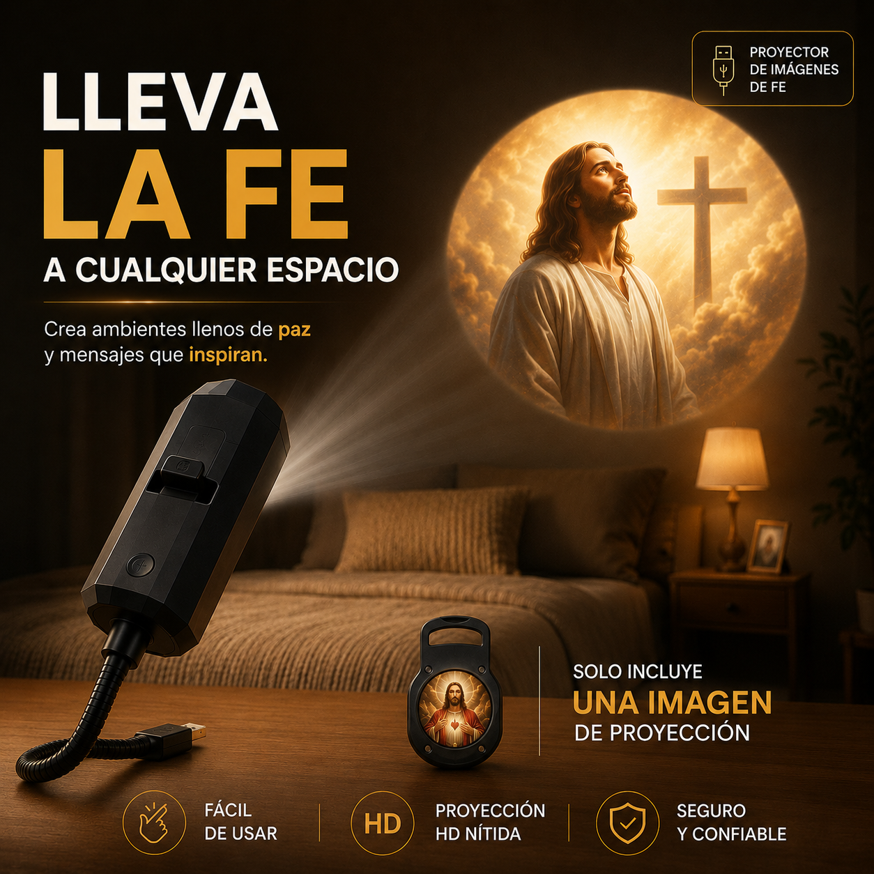Proyector de Luz LED Religiosa Sagrado Corazón🕌💝