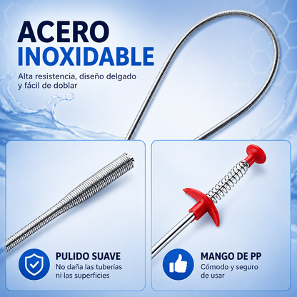 Pinza Flexible Desatascadora de Tuberías (Paga 1 Lleva 2)🧪🛁