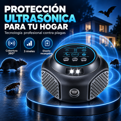 Repelente Ultrasónico Profesional de Plagas 360° 🐭
