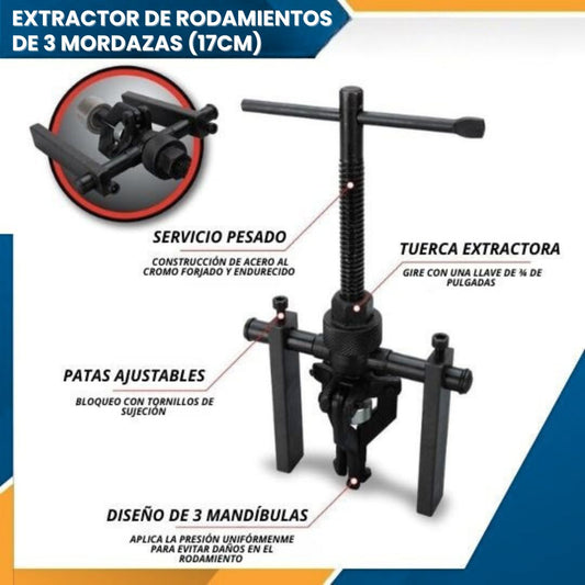 Extractor de Rodamientos de 3 Mordazas (17cm)🧰