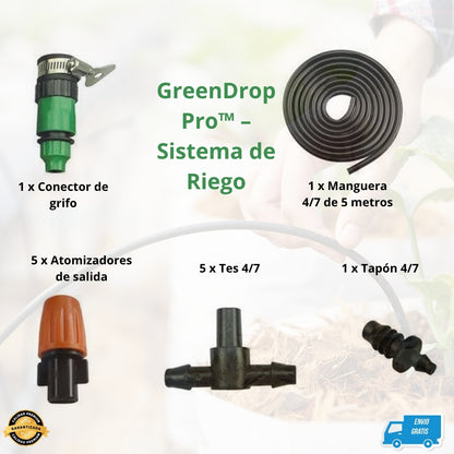 GreenDrop Pro™ – Sistema de Riego eficiente (Kit 17 piezas)