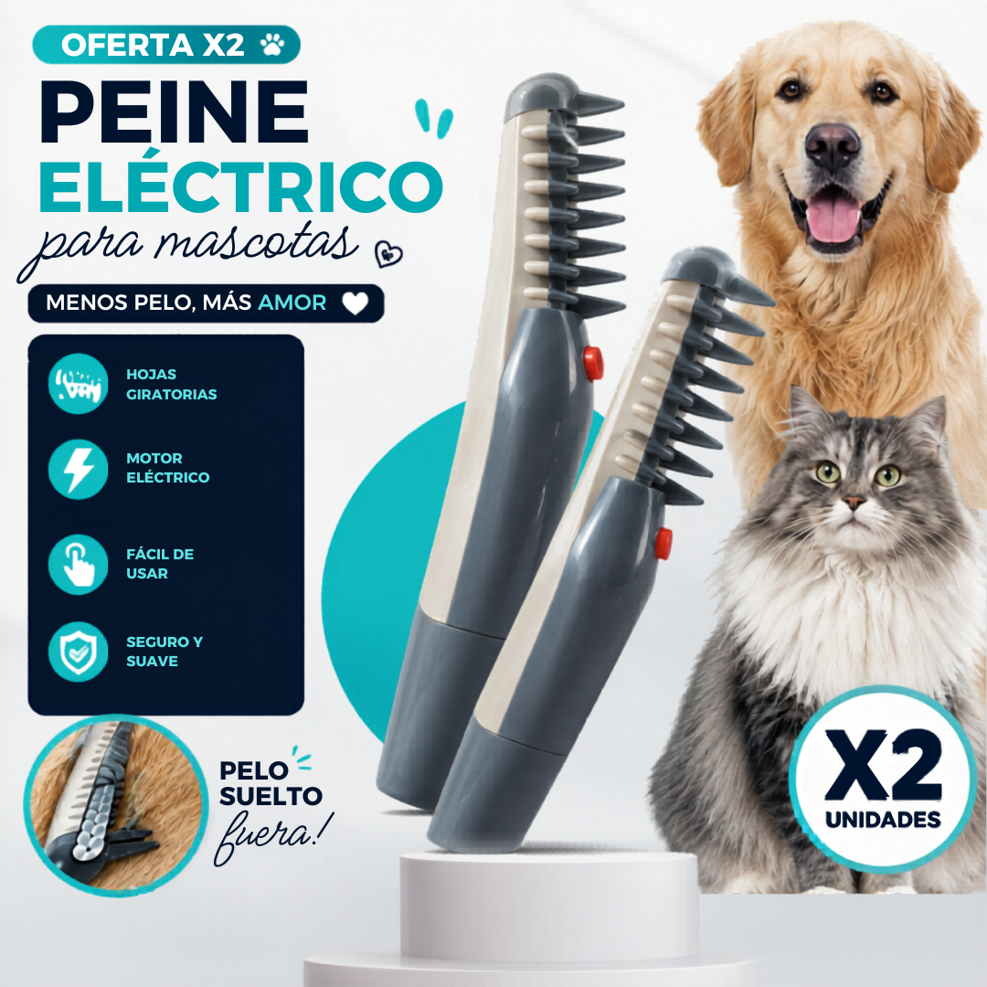 Peine Eléctrico para Mascotas (Oferta Especial x2)🐱🐶