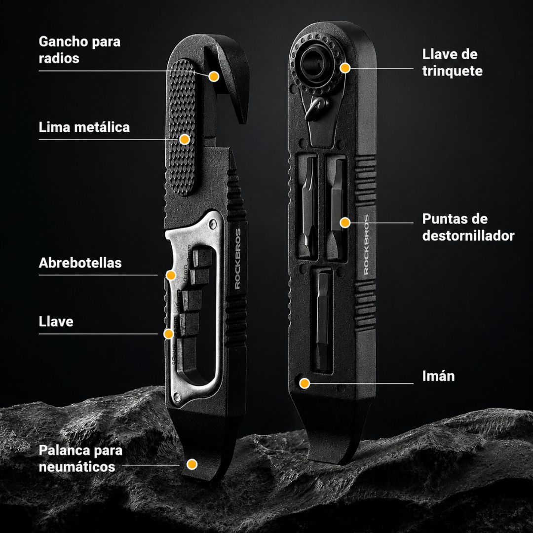 HERRAMIENTA MULTIFUNCIONAL PARA NEUMÁTICOS DE BICICLETA🏗️🚴🏻