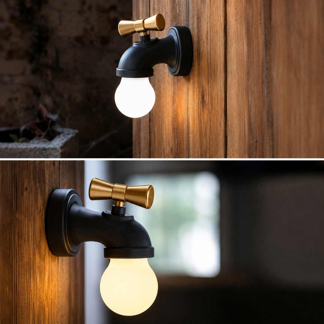 Lámpara de Pared: Diseño Industrial Creativo💡🚰