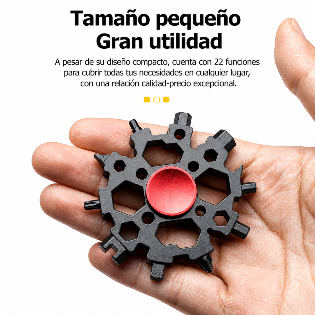 Snowflake Multi-Tool 23-en-1 | Ingeniería de Bolsillo en Acero Reforzado🧰🗜️