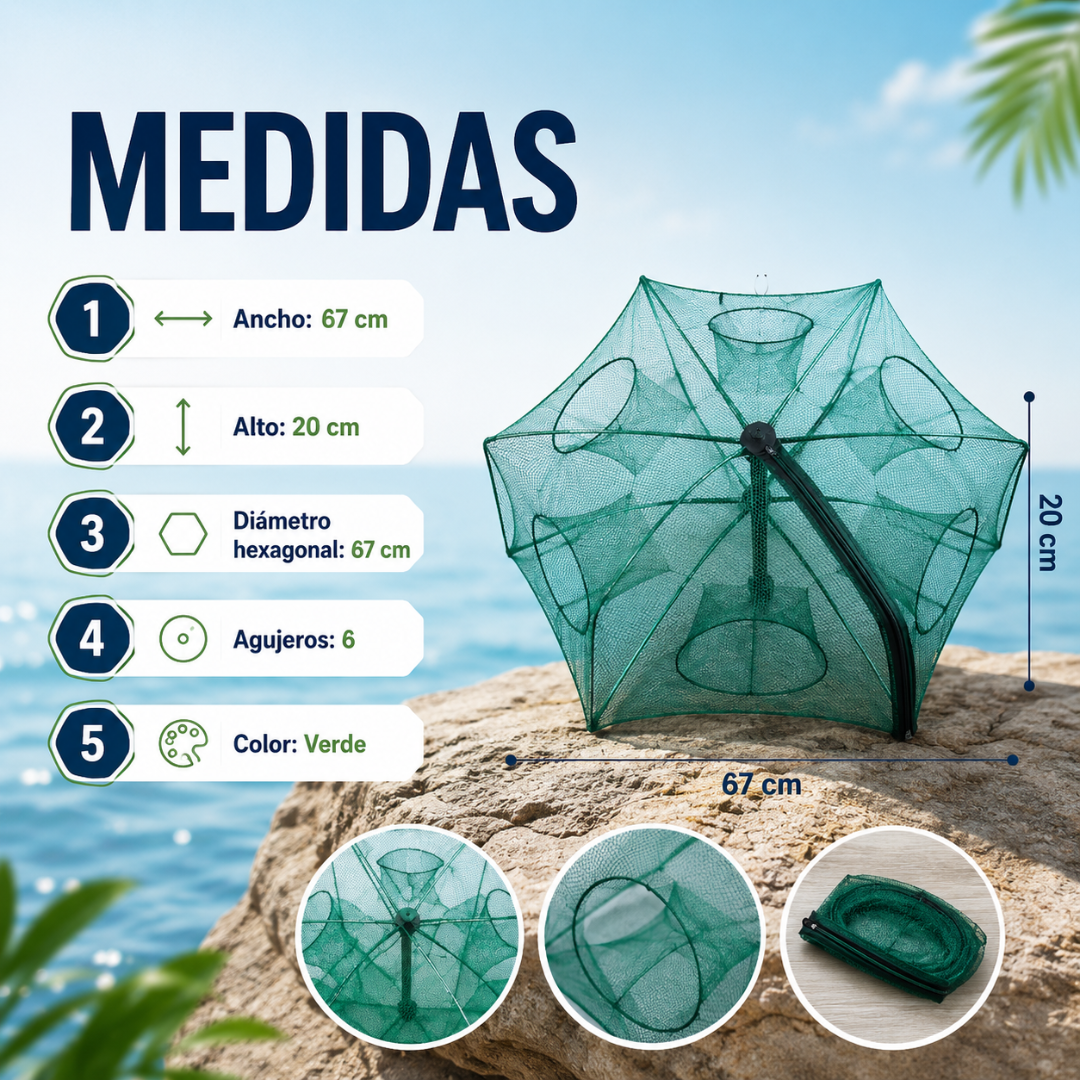 🐟 Trampa de Pesca Retráctil AquaCatch™