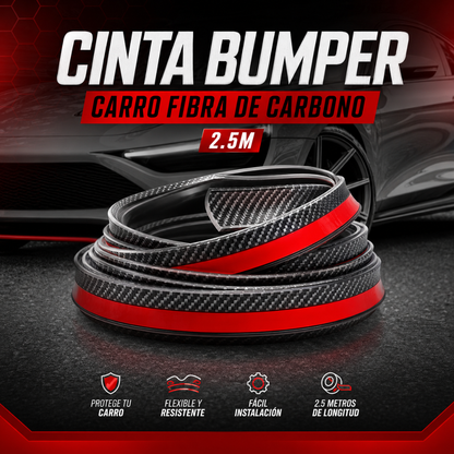 🚗 Cinta Bumper de Fibra de Carbono