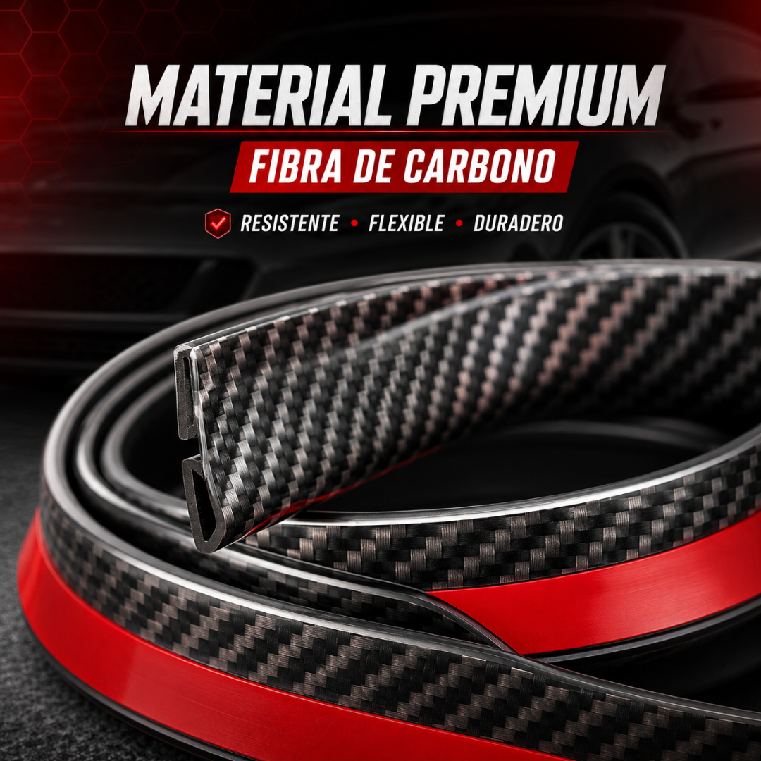 🚗 Cinta Bumper de Fibra de Carbono