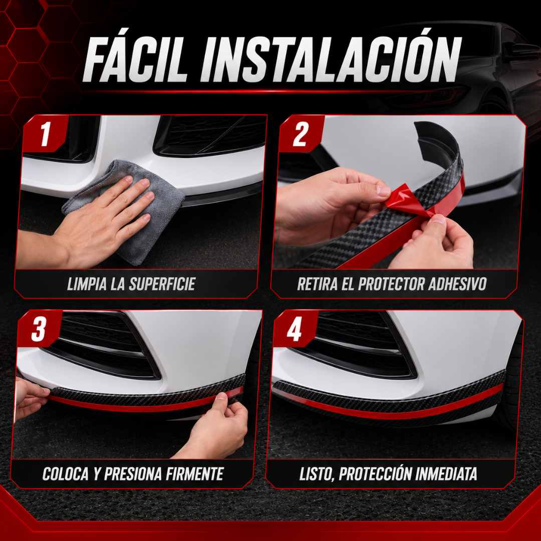 🚗 Cinta Bumper de Fibra de Carbono