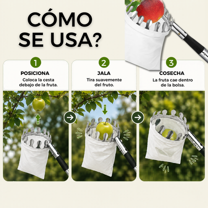 🍎 Cesta Recolectora de Frutas: Cosecha Fácil y sin Caídas