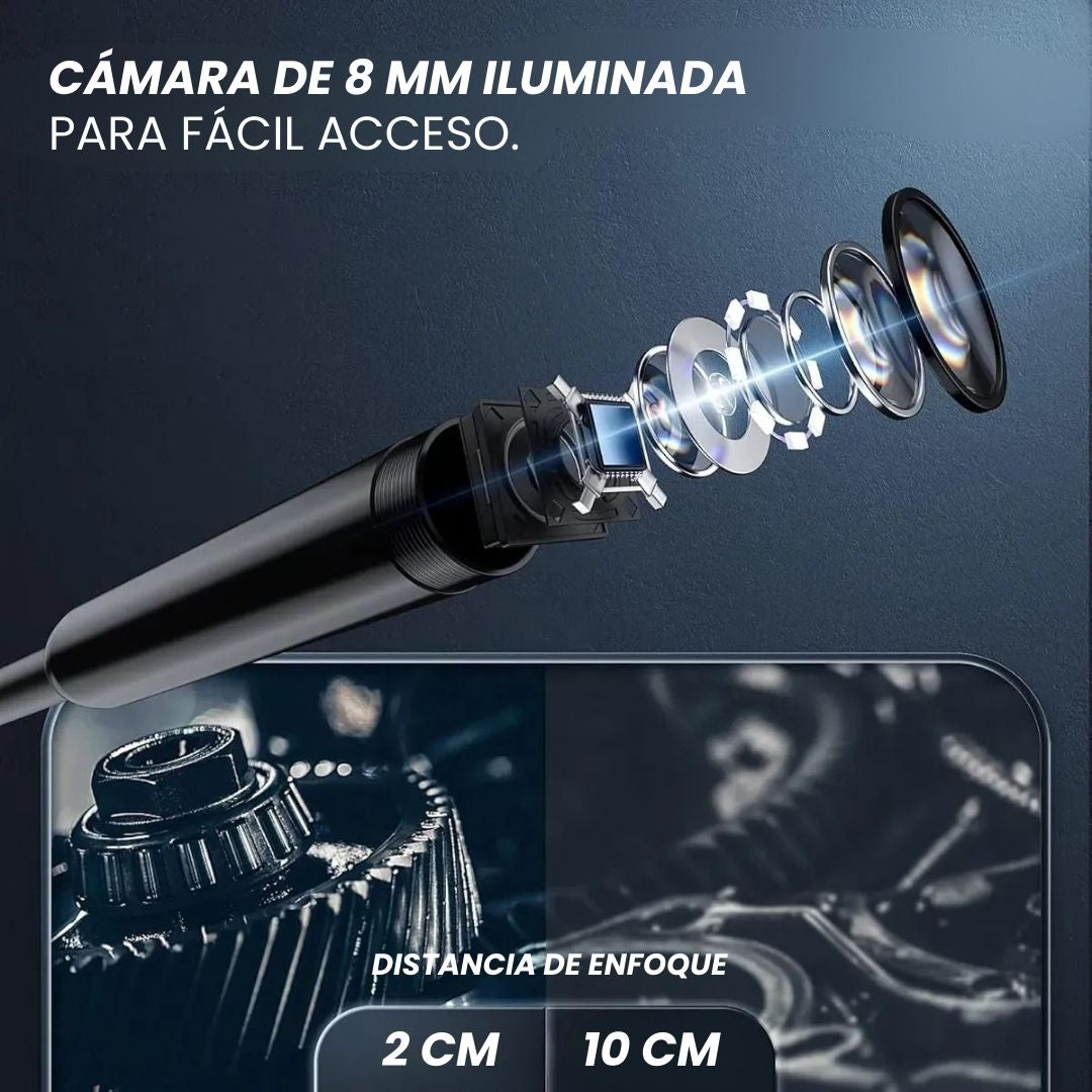 CÁMARA ENDOSCÓPICA IMPERMEABLE HD🔎inspección de alta resolución