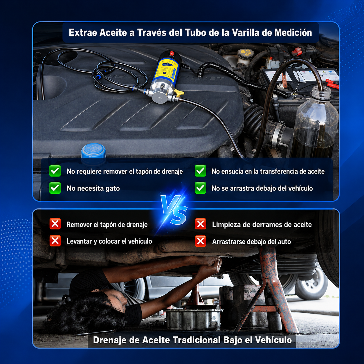 Bomba Portátil Eléctrica Extractora de Aceite y Diésel 🚗✨