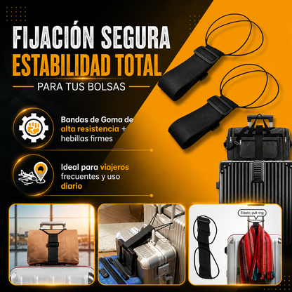 Correas de Conexión para Equipaje (Set x2 / Color Negro) 🧳✨