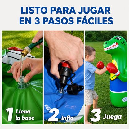 🦖🧑🏻‍🦱 Inflable Tiranosaurio Rex de 1.2 Metros Extra Grueso