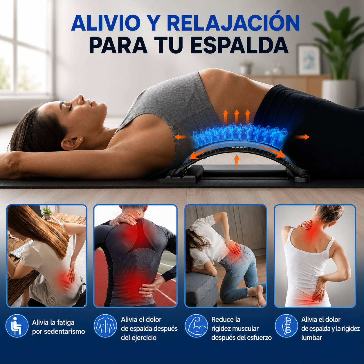 Estirador Lumbar Ergonómico con Magnetoterapia y Acupuntura💆🏻‍♂️🧘🏻‍♂️