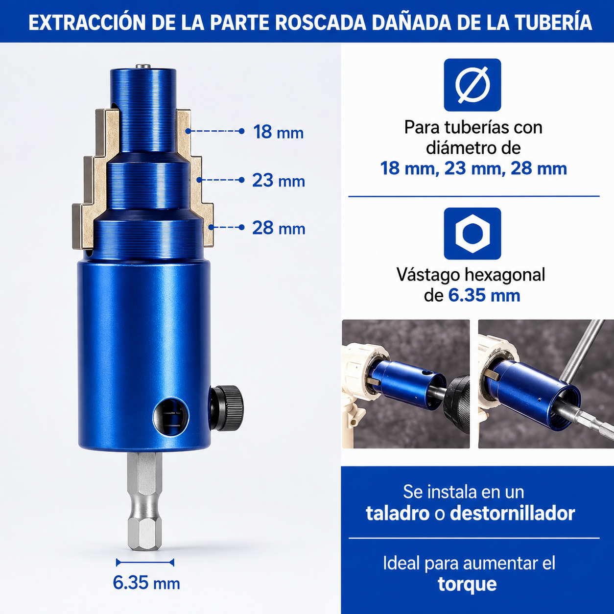 🔧Extractor de Roscas, Válvulas y Tubos Rotos para Plomería 🛠️✨