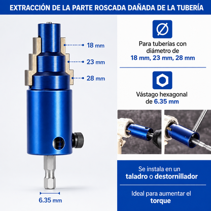 🔧Extractor de Roscas, Válvulas y Tubos Rotos para Plomería 🛠️✨