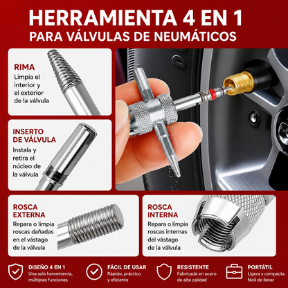 Kit de Cambio Rápido para Válvulas de Neumáticos (13 Piezas) 🚗✨