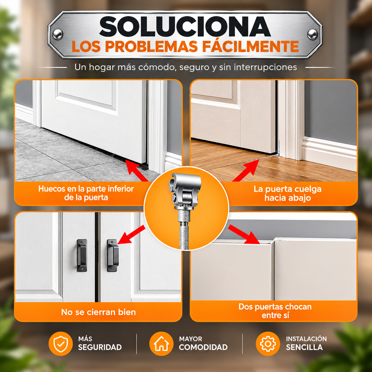 Llave Universal Ajustable para Bisagras de Puertas (19.5 cm) 🚪✨