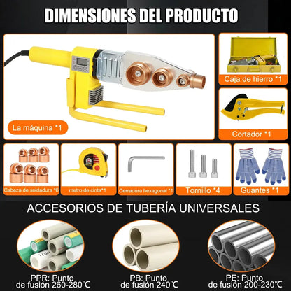 Termo Fusion Pro 1000W para Tuberías de Plástico🥽🔥