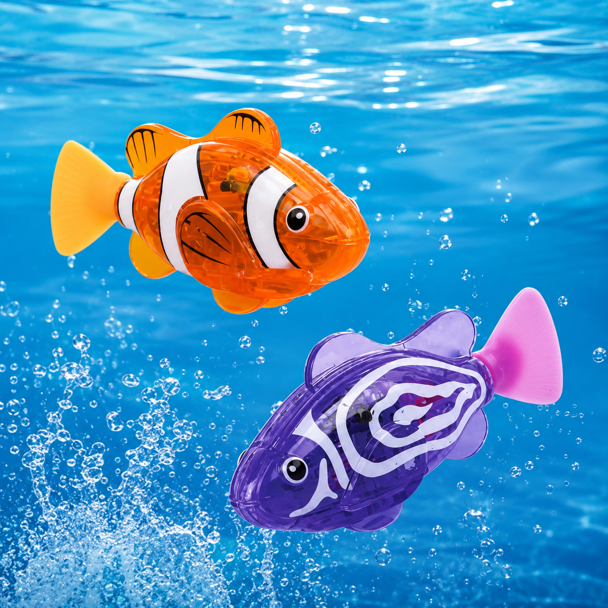 Peces Nadadores Electrónicos con Luz LED (Kit x4) 🫧