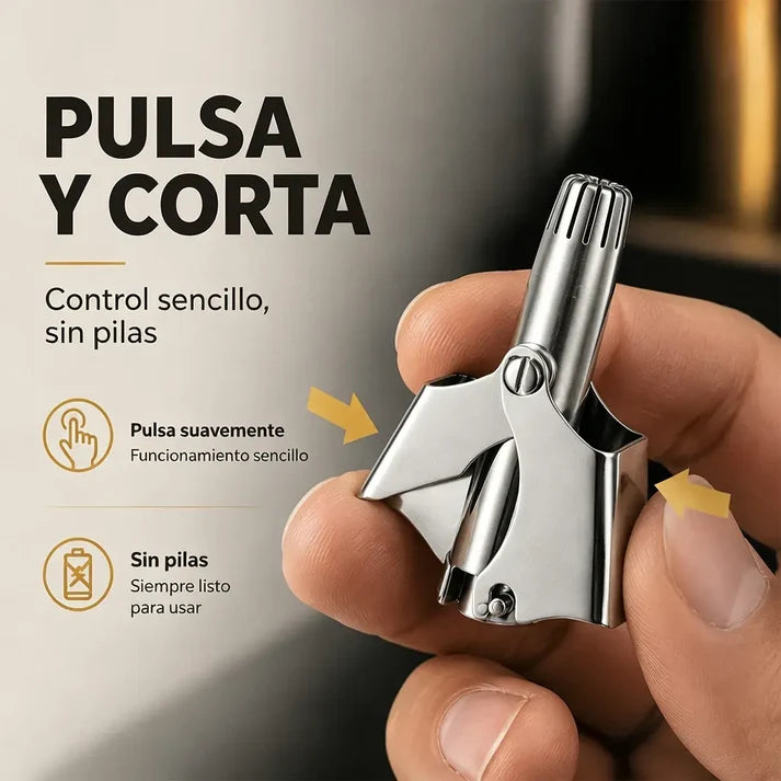 Recortadora Manual de Vello Nasal en Acero Inoxidable 🪒✨