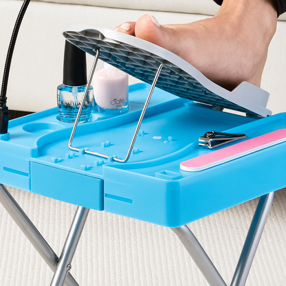 Soporte de manicura Ergonómico Iluminado con Ventilador y Pedal Ajustable💅🏻👣