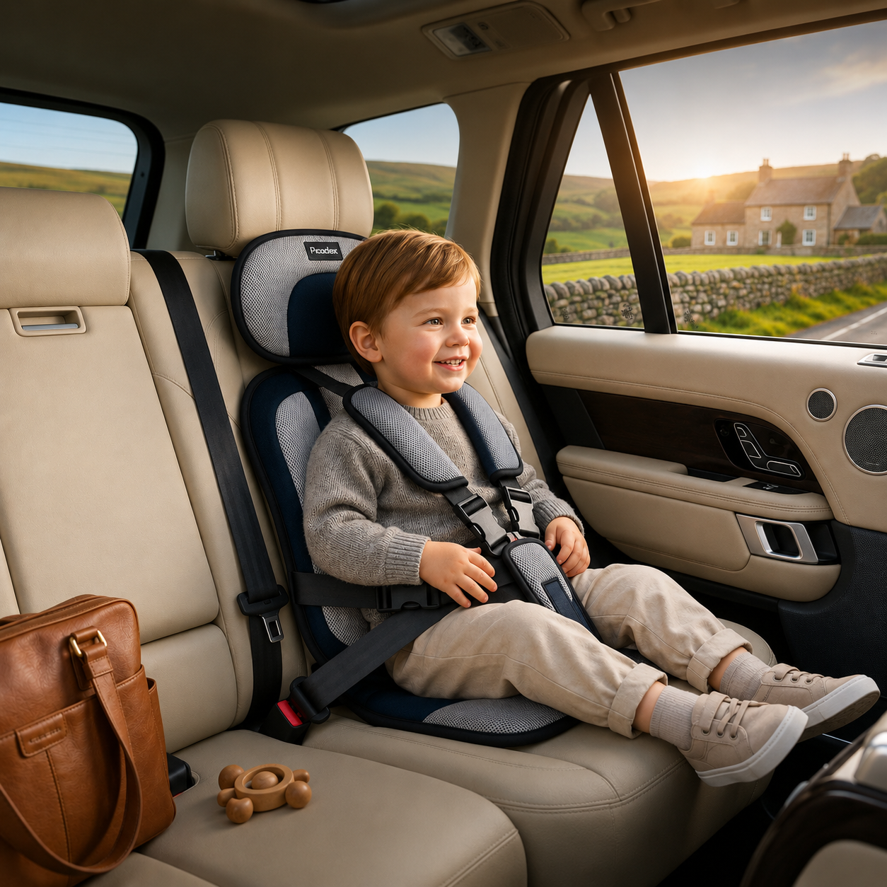 Silla de Coche Portátil y Arnés de Seguridad para Niños🚗✨