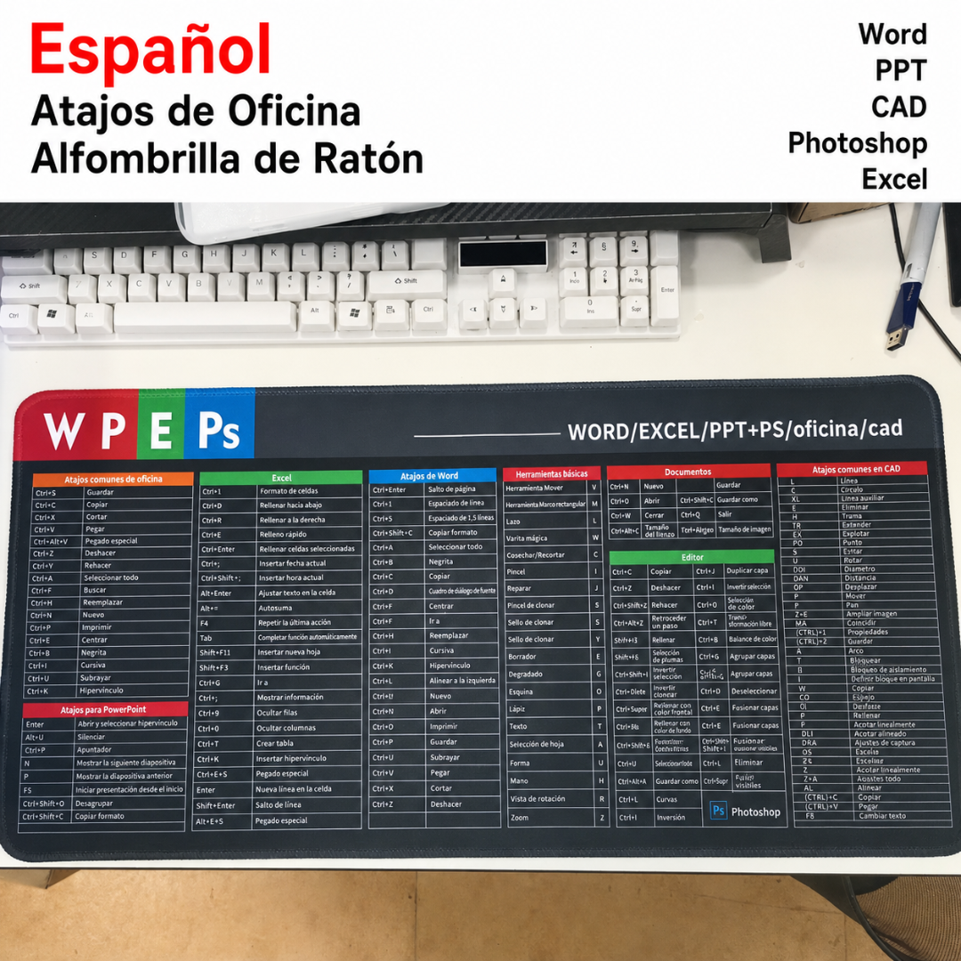 Desk Pad Pro | Alfombrilla Protectora de Alta Densidad (30x80 cm)⌨️🧑🏻‍💻
