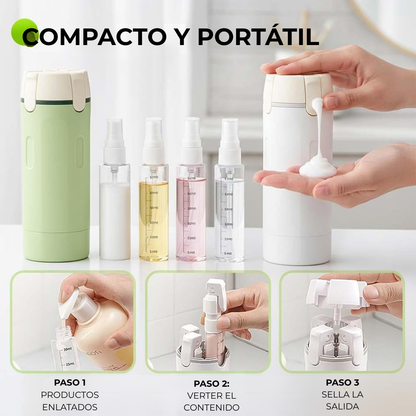 Botellas Dispensadoras de Viaje 4 en 1 de Lujo🧴⭐