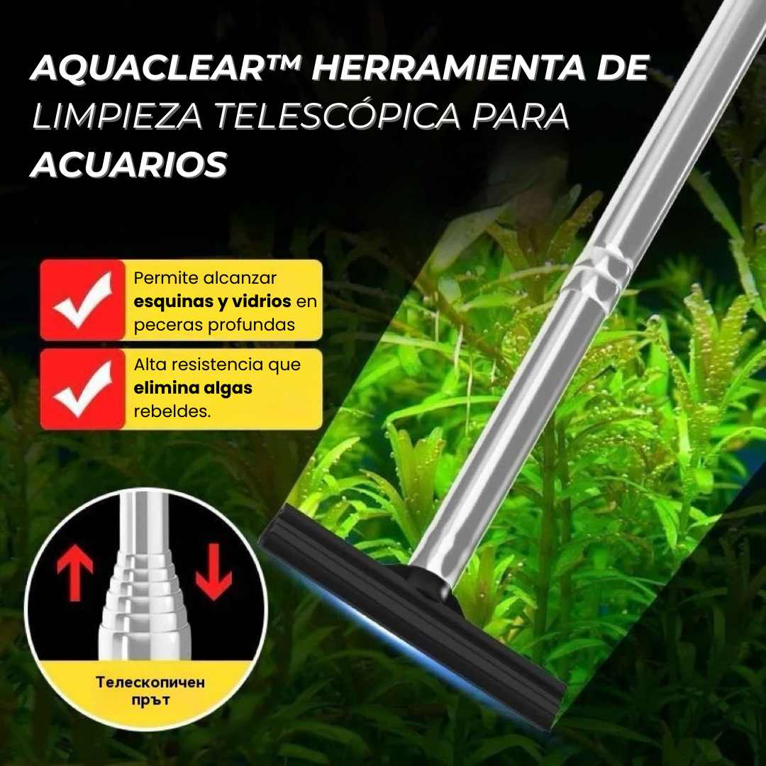 AquaClear™ Herramienta de limpieza telescópica para acuarios🐠🎣
