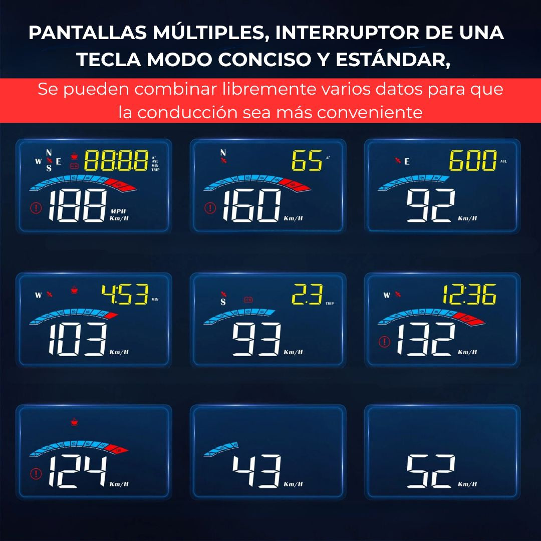 🛡️ PANTALLA FRONTAL CON VELOCIMETRO