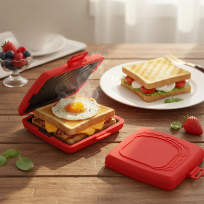 SANDWICHERA PARA MICROONDAS: Cocción rápida y acabado crujiente profesional🍞🥙